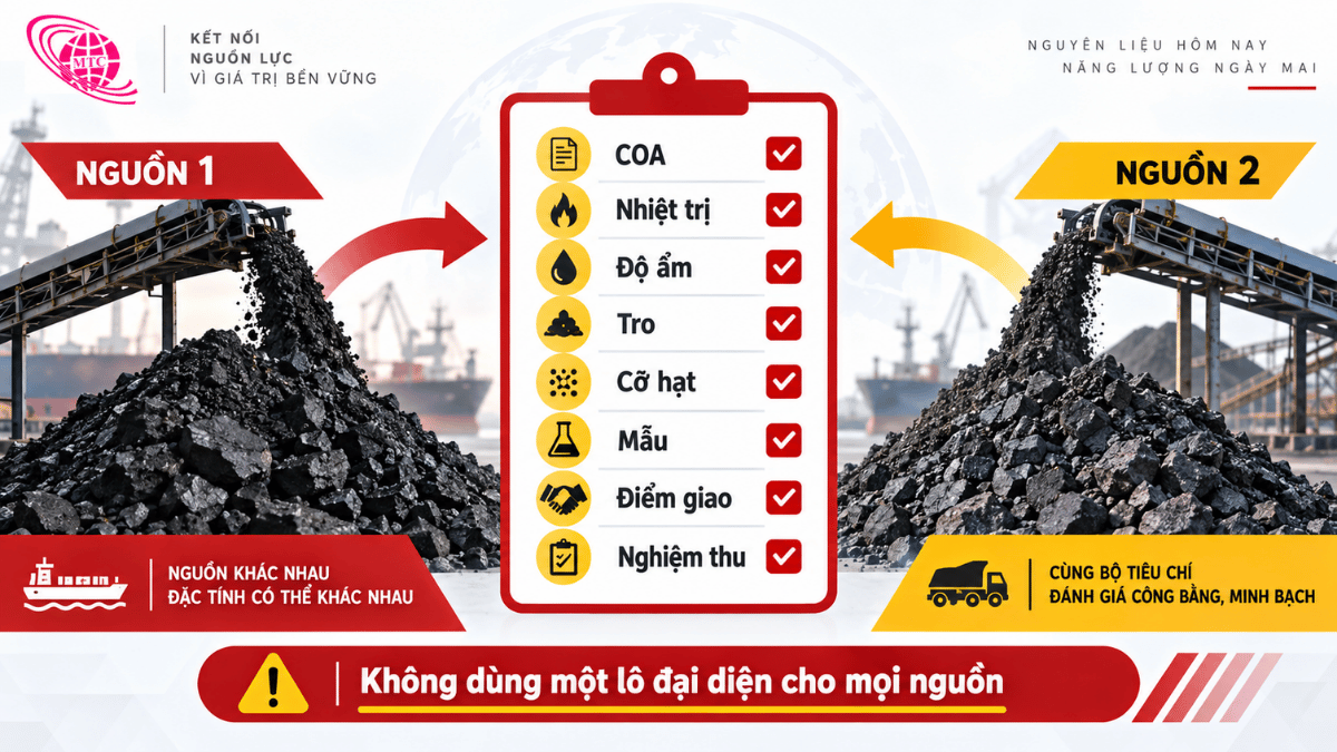 Checklist dữ liệu cần kiểm tra trước khi chọn nguồn than nhập khẩu