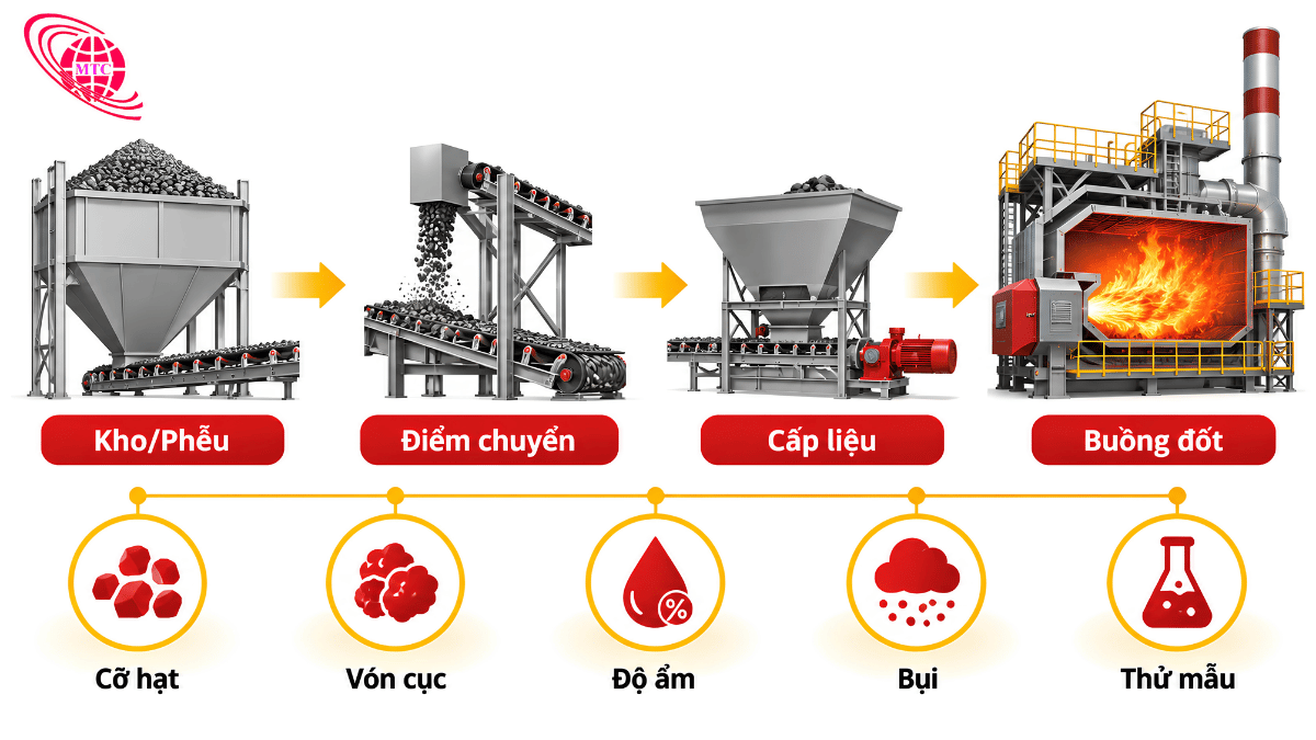Quy trình kiểm tra mẫu than cám trước khi thử cấp liệu